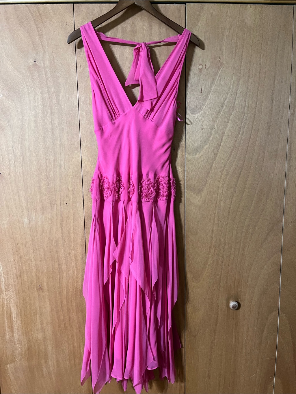 Nwt Bcbg/Max Azria Collection Deep Pink Silk Dress Size 10